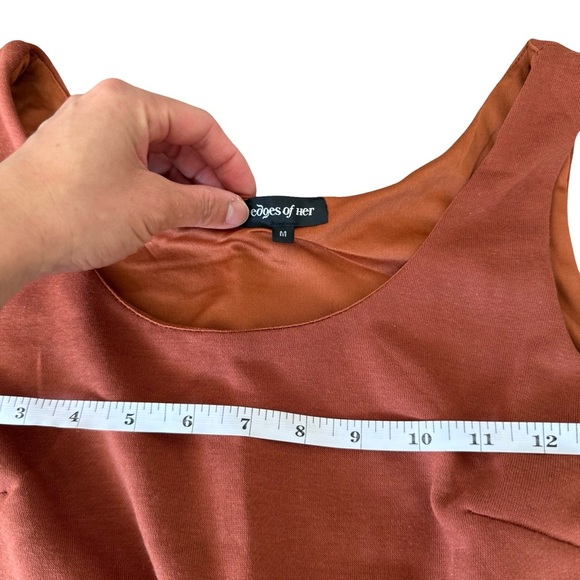 Ribbed Crop Top and Cargo Jogger Set Brown Medium - Picture 13 of 14